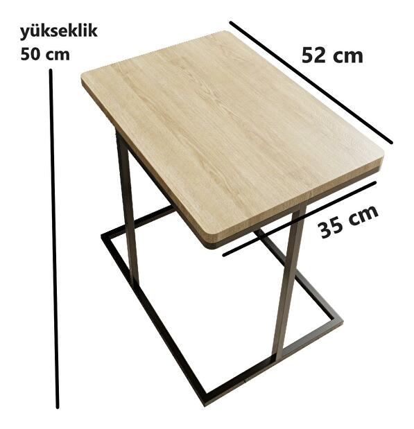  Příruční stolek Tuvipi (dub + černá)