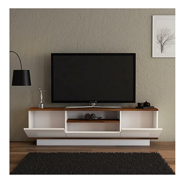  TV stolek/skříňka Vamebo 1 (ořech barokní + bílá)