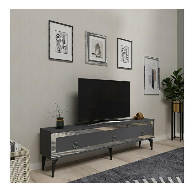  TV stolek/skříňka Muvuta 2 (antracit + stříbrná)