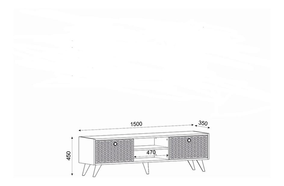  TV stolek/skříňka Navuli 2 (dub safírový)
