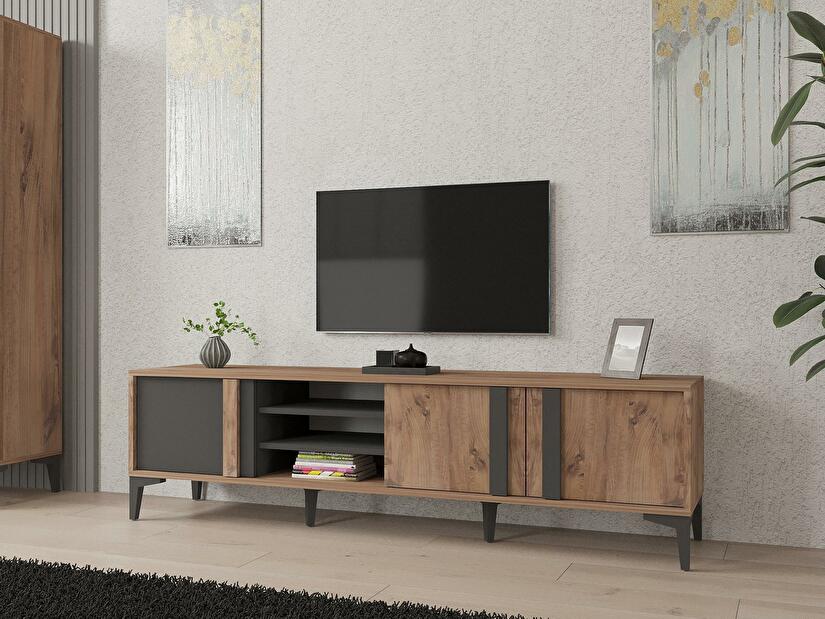  TV stolek/skříňka Mobube (borovice atlantická + antracit)