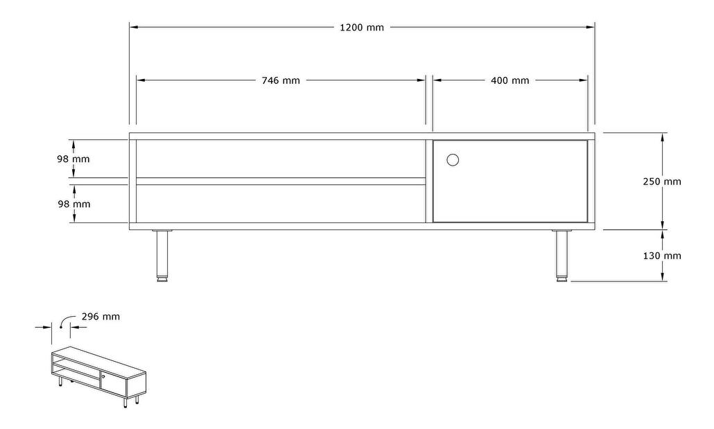  TV stolek/skříňka Lasupa (antracit)