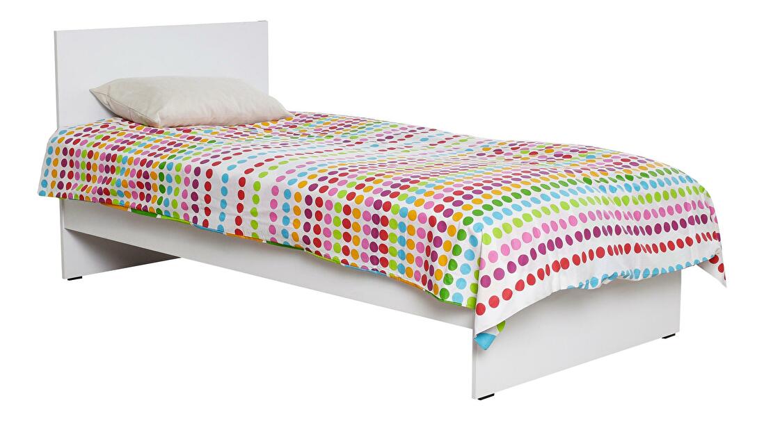 Jednolůžková postel 90 cm Vobima 1 (bílá) (s roštem)