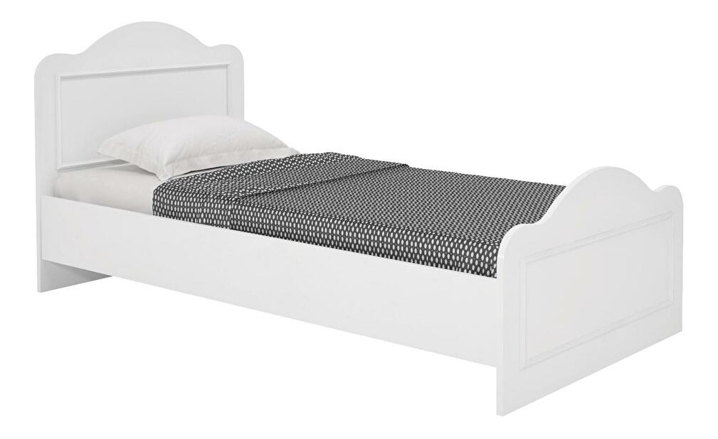 Jednolůžková postel 90 cm Lalipe (bílá) (s roštem)
