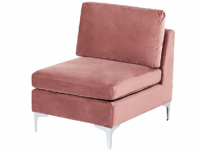 Rohová sedací souprava s taburetkou Eldridge (růžová) (L)