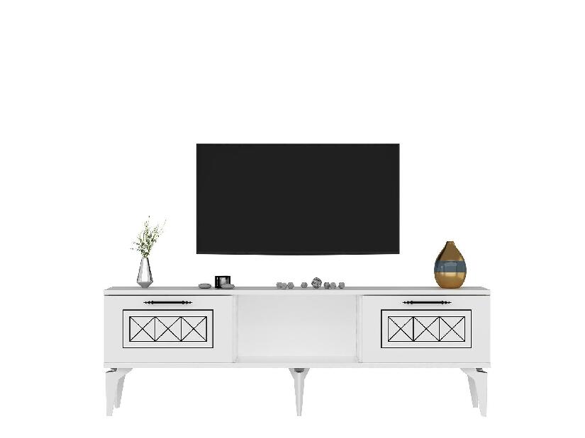  TV stolek/skříňka Lademe 2 (bílá)