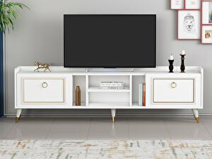  TV stolek/skříňka Kadole 2 (bílá + zlatá)