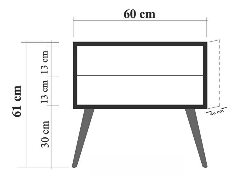 Noční stolek Sopatu 1 (vícebarevné)