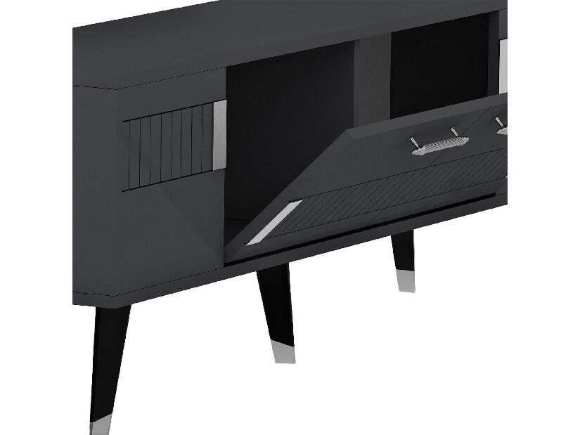  TV stolek/skříňka Lotoka 2 (antracit + stříbrná)