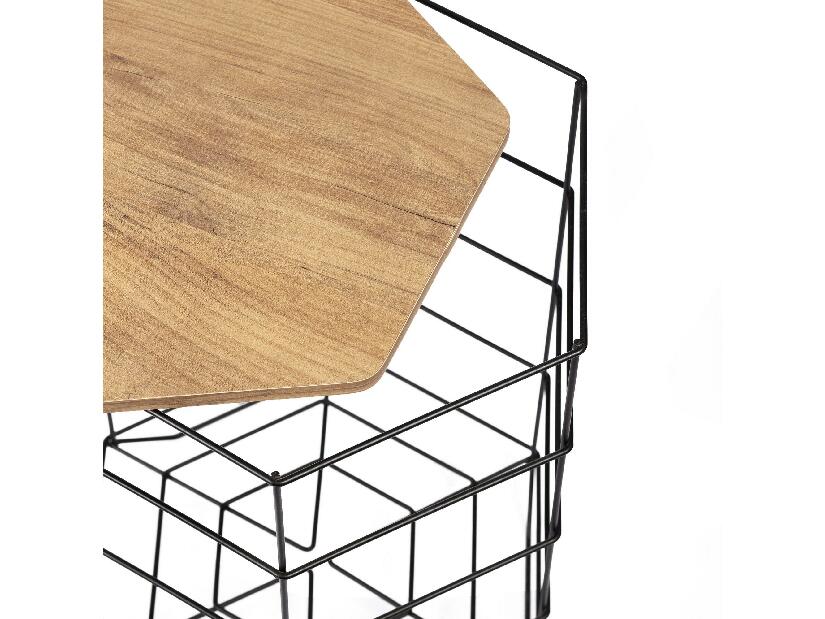  Konferenční stolek Lusamu (dub + černá)