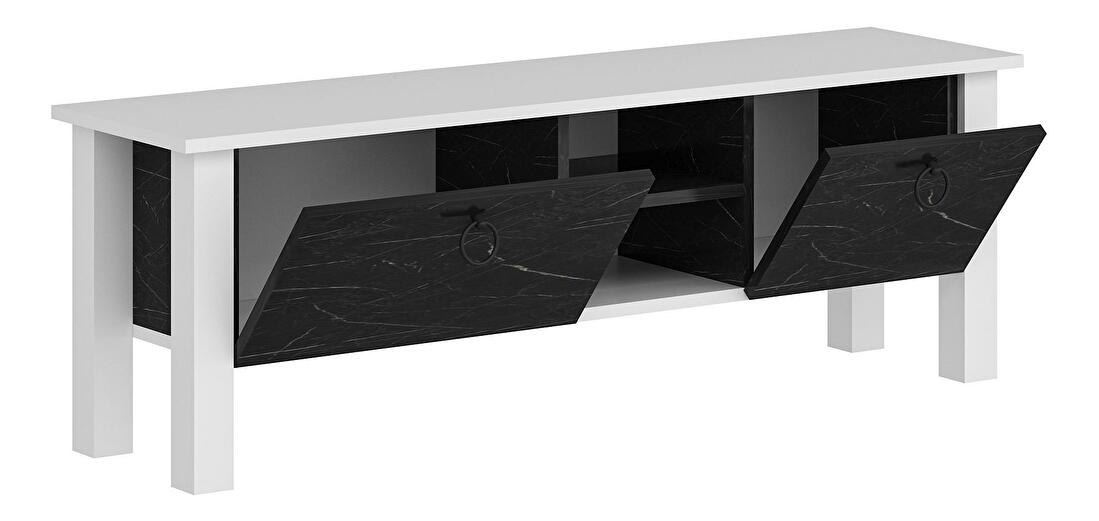  TV stolek/skříňka Tuteku 2 (bílá + černá)