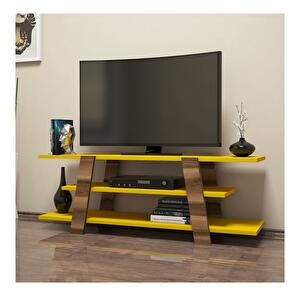  TV stolek Bopubi 2 (ořech + žlutá)