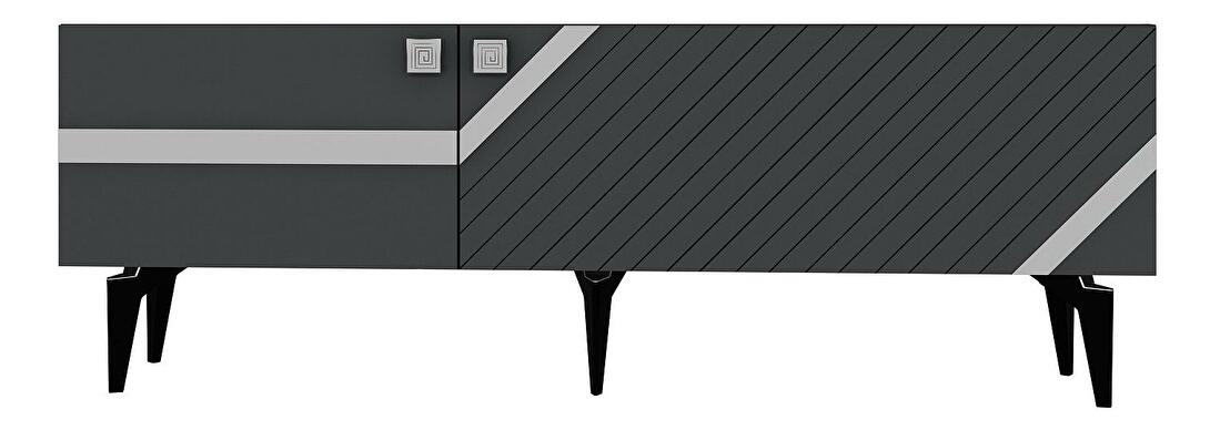  TV stolek/skříňka Tabivo (antracit + stříbrná)