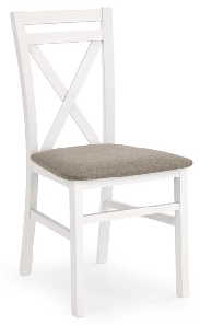 Jídelní židle Delmar bílá (bílá + béžová)