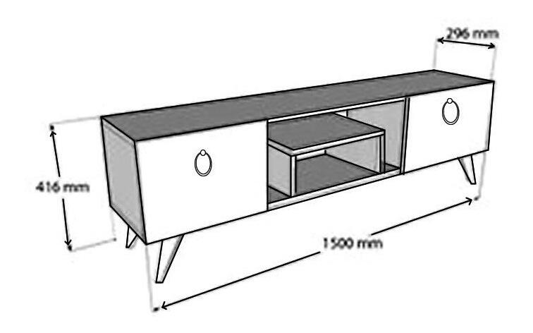  TV stolek/skříňka Tebosi 1 (ořech + antracit)