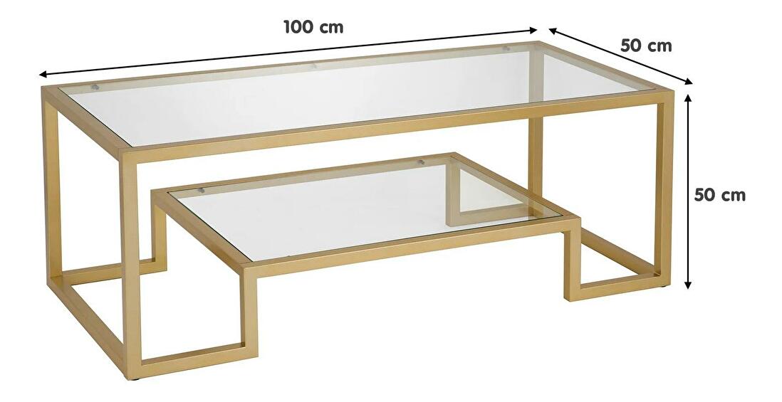  Konferenční stolek Savunu 1 (zlatá)