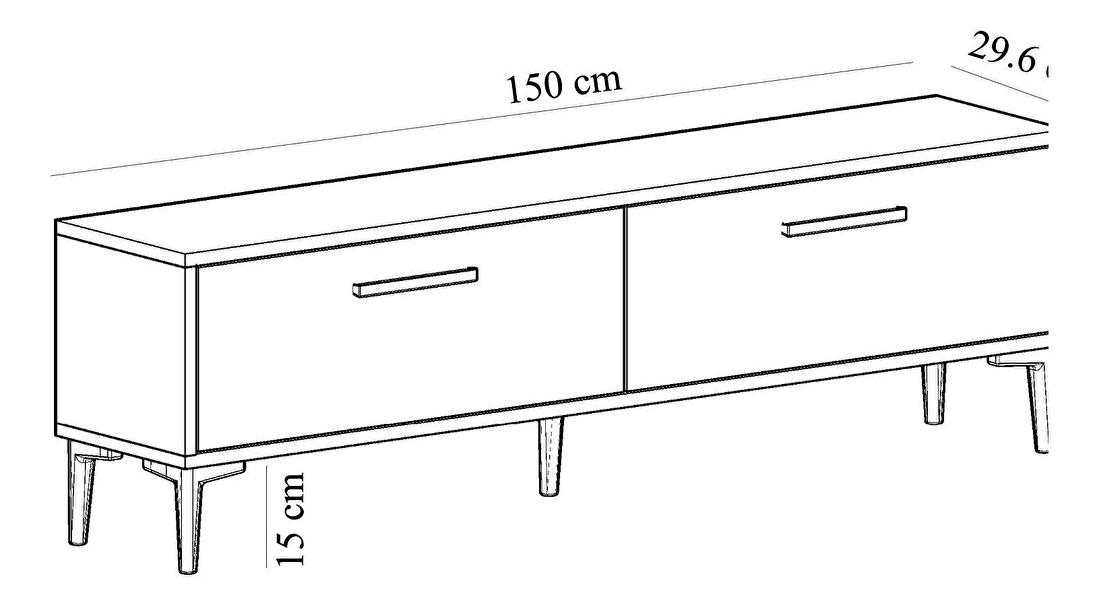  TV stolek/skříňka Vupaki (antracit + bílá)