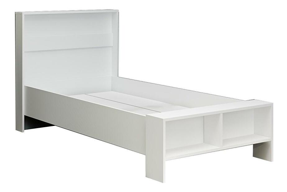 Jednolůžková postel 100 cm Lopope (bílá) (s roštem)