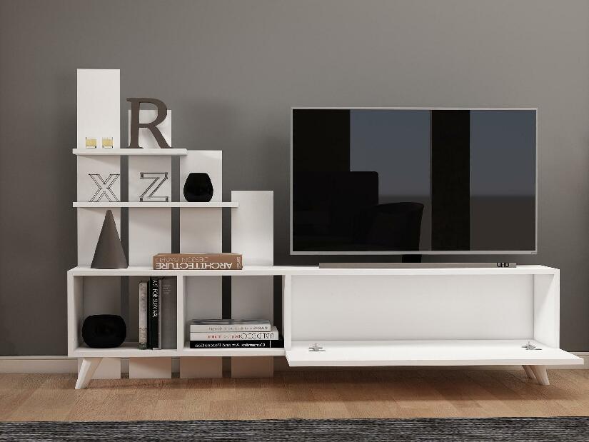  TV stolek/skříňka Kobada (bílá)
