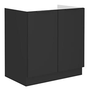 Dolní dřezová kuchyňská skříňka Sobera 80 ZL 2F BB (černá)