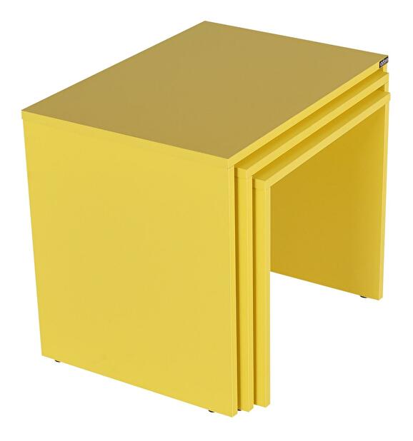 Set 3ks. konferenčních stolků Losuku 2 (žlutá)