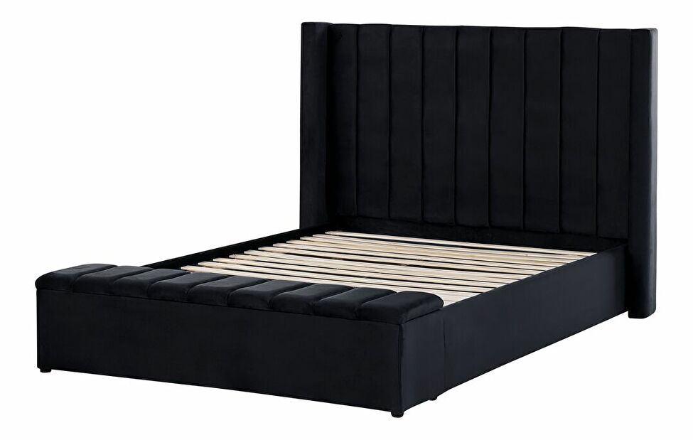 Manželská postel 140 cm Noya (černá)