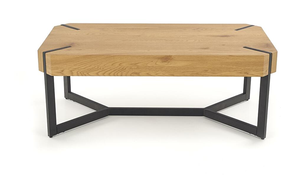 Konferenční stolek Ladolce (dub zlatý + černá)