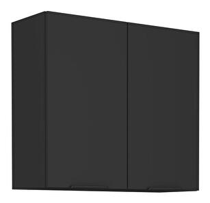 Horní kuchyňská skříňka Sobera 80 G 72 2F (černá)