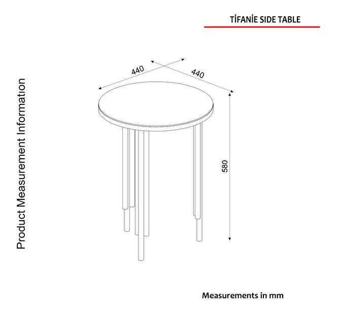  Příruční stolek Tunoli (ořech + antracit)