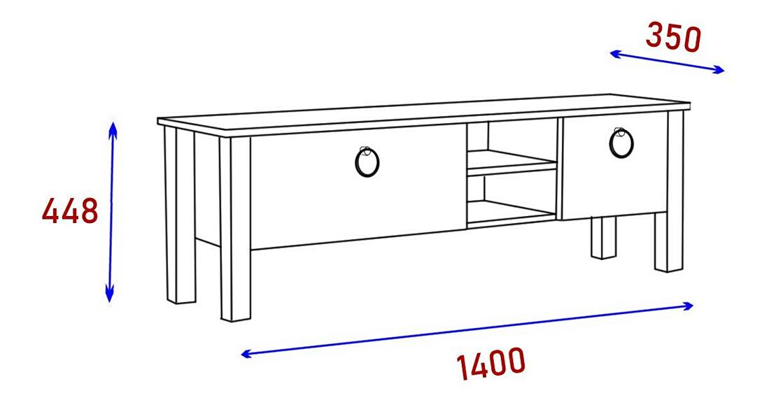 TV stolek/skříňka Tuteku 1 (bílá)