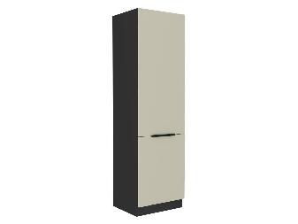 Kuchyňská skříňka na vestavnou chladničku Arikona 60 LO 210 2F (kašmír + černá)