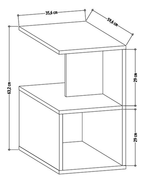  Příruční stolek Kedeke (antracit)