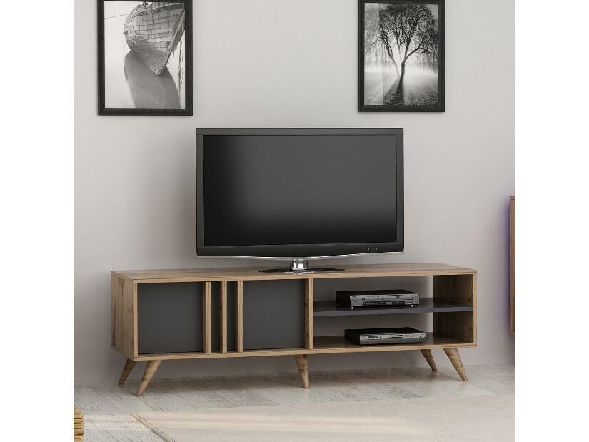  TV stolek/skříňka Lavopu (antracit + dub)