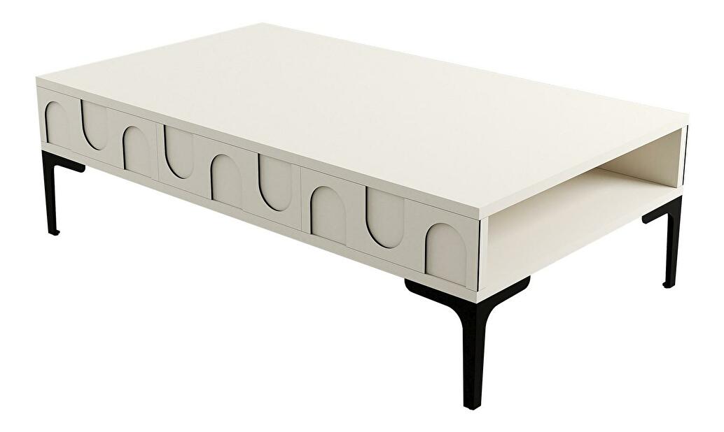 Konferenční stolek Bipemu 1 (krémová + černá)