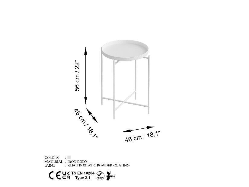  Konferenční stolek Museli 4 (bílá)
