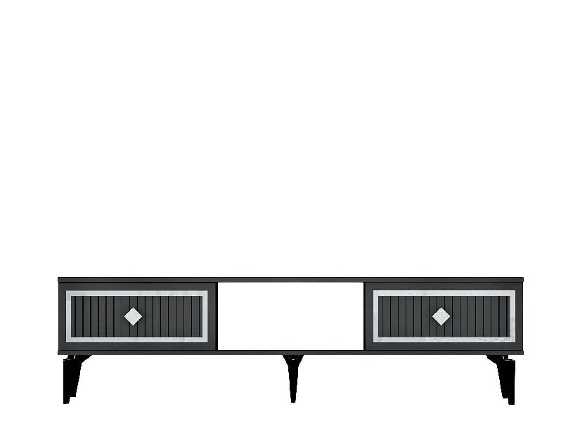  TV stolek/skříňka Kututa 2 (antracit + stříbrná)