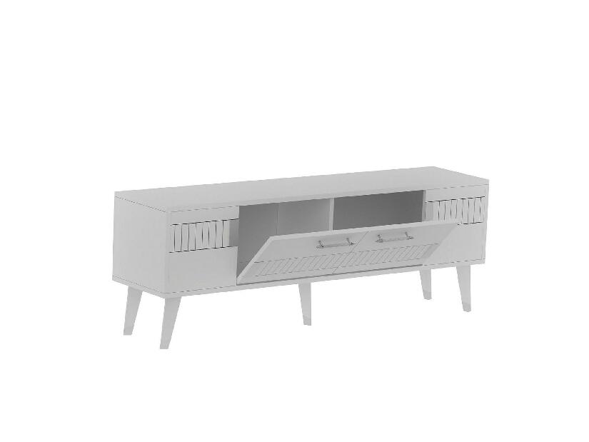  TV stolek/skříňka Lotoka 2 (bílá + stříbrná)