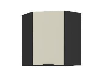 Horní rohová kuchyňská skříňka Arikona 60x60 GN 72 1F (kašmír + černá)