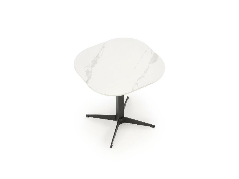 Konferenční stolek Bora S (bílý mramor + černá)