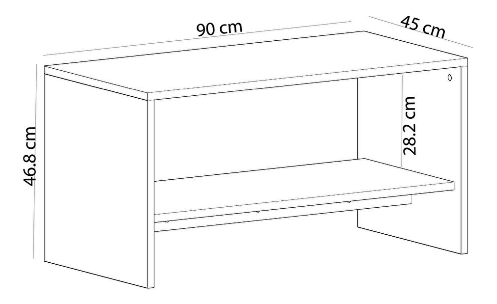  Konferenční stolek Tamona (bílá + dub safírový)