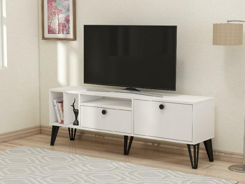  TV stolek/skříňka Dubeki 2 (bílá)
