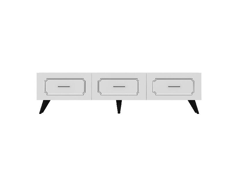  TV stolek/skříňka Nidosi (bílá)