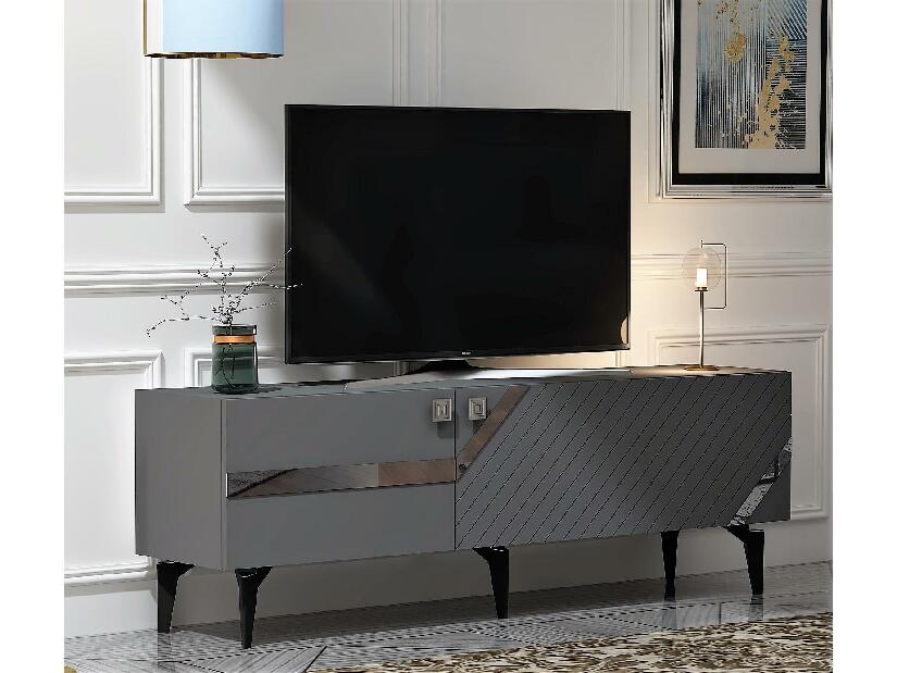  TV stolek/skříňka Tabivo (antracit + stříbrná)