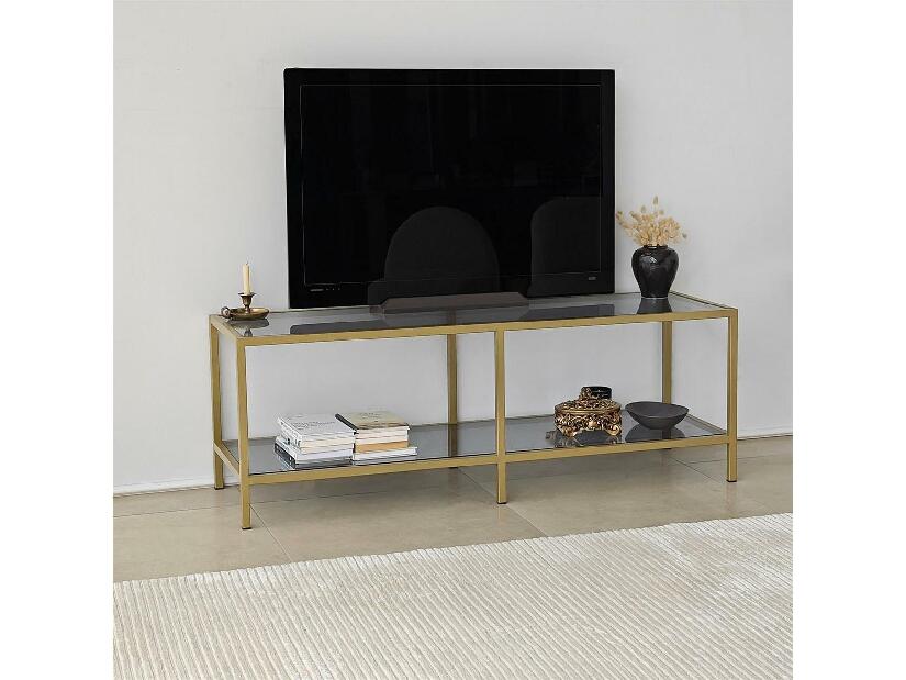 TV stolek Sibade 2 (tmavě šedá + zlatá)
