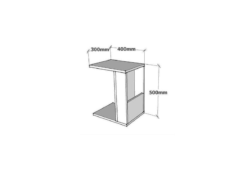 Příruční stolek Ditosi (bílá)