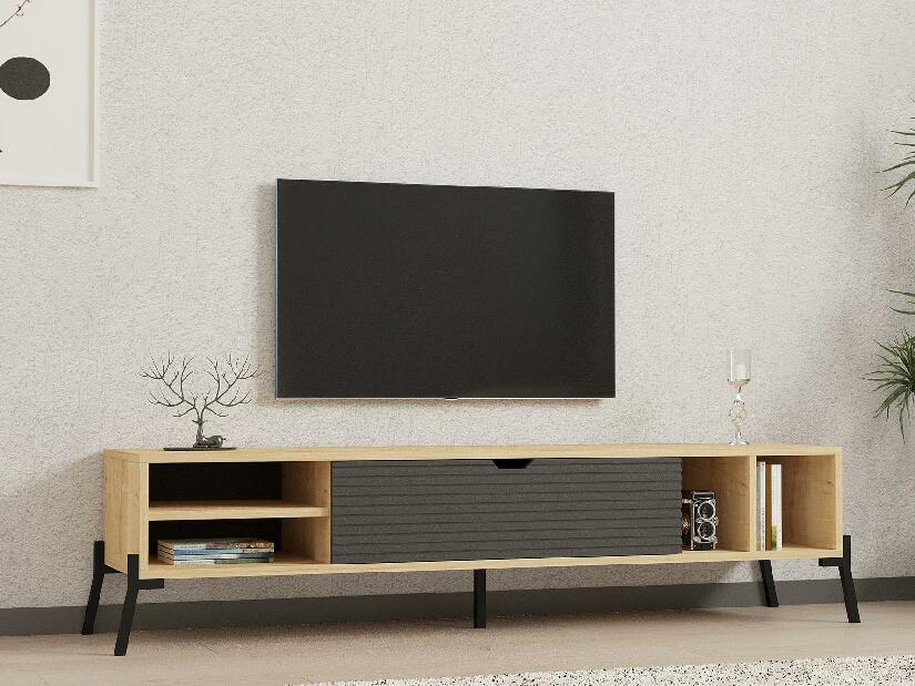  TV stolek/skříňka Nusave (dub safírový + antracit)