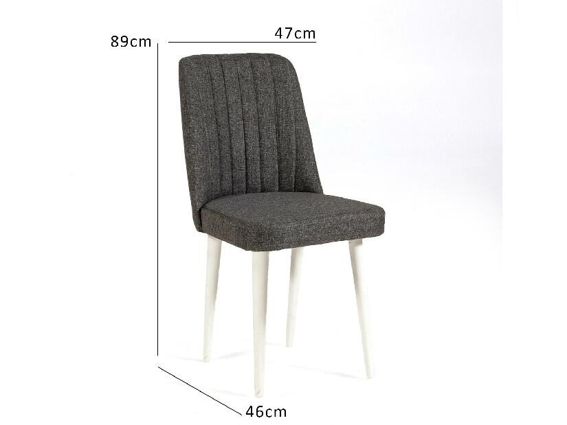  Jídelní židle Nidupo 4 (bílá + antracit)