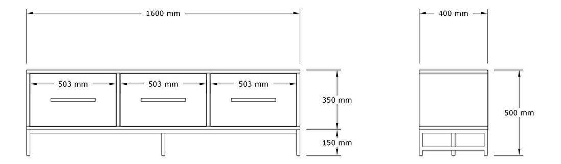  TV stolek/skříňka Babeno (bílá)