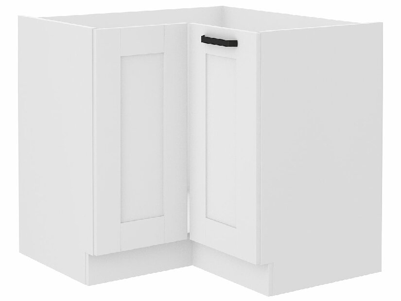 Rohová dolní kuchyňská skříňka Lucid 89 x 89 DN 1F BB (bílá + bílá)