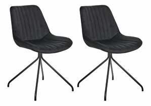 Set 2 ks jídelních židlí Navza (černá)